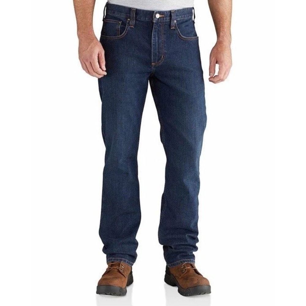 Carhartt Blue Jeans Rugged Flex Relaxed Fit Medium Wash‎ Stretch Men's 32x28